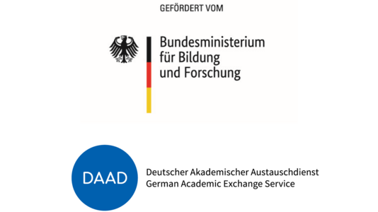 Logos des Bundesministeriums für Bildung und Forschung und des Deutschen Akademischen Auslandsdienstes